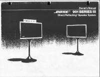 Bose 901-Series-III - Owners Guide